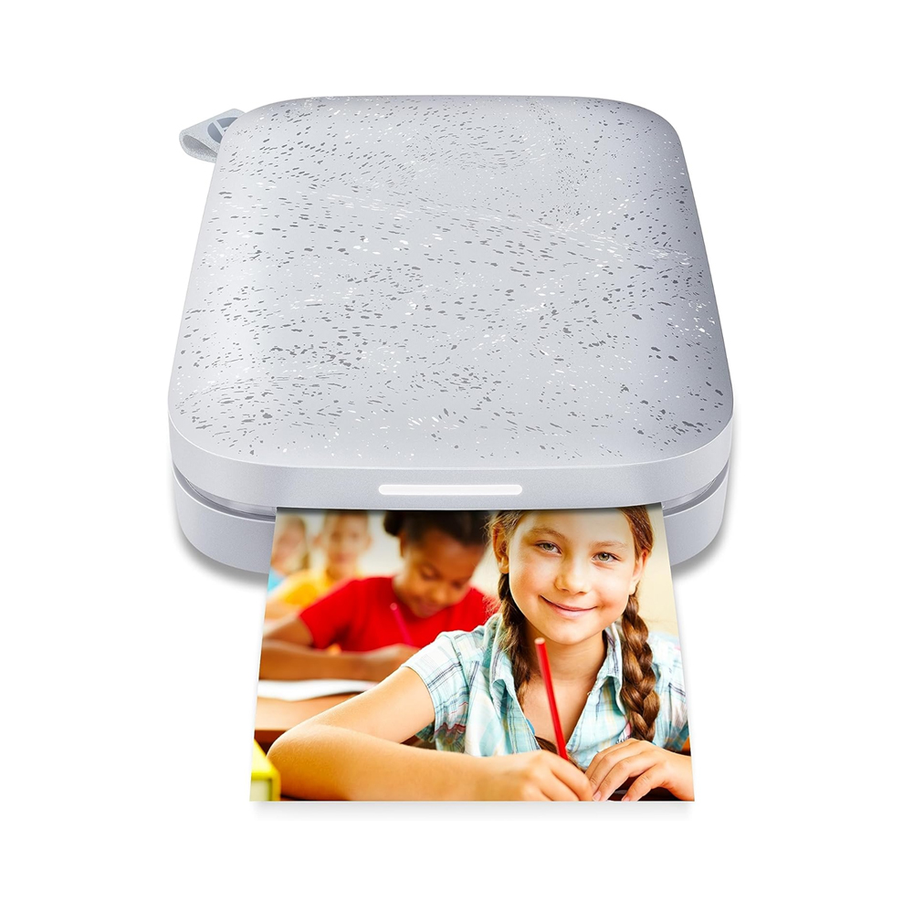 HP Sprocket Portable 2x3" Instant Color Photo Printer (Luna Pearl) Print Pictures on Zink Sticky-Backed Paper from your iOS & Android Device.