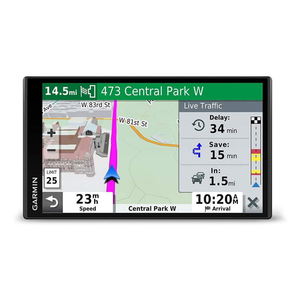 DriveSmart 65, Built-In Voice-Controlled GPS Navigator with 6.95 High-Res Display, Black