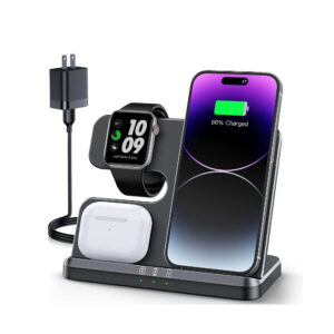 3 in 1 Charging Station for Apple Wireless Charger for iPhone 15 14 13 12 11 X 8 Series Wireless Charging Station for Multiple Devices for Apple Watch Charger for AirPods 2/3/Pro/Pro 2