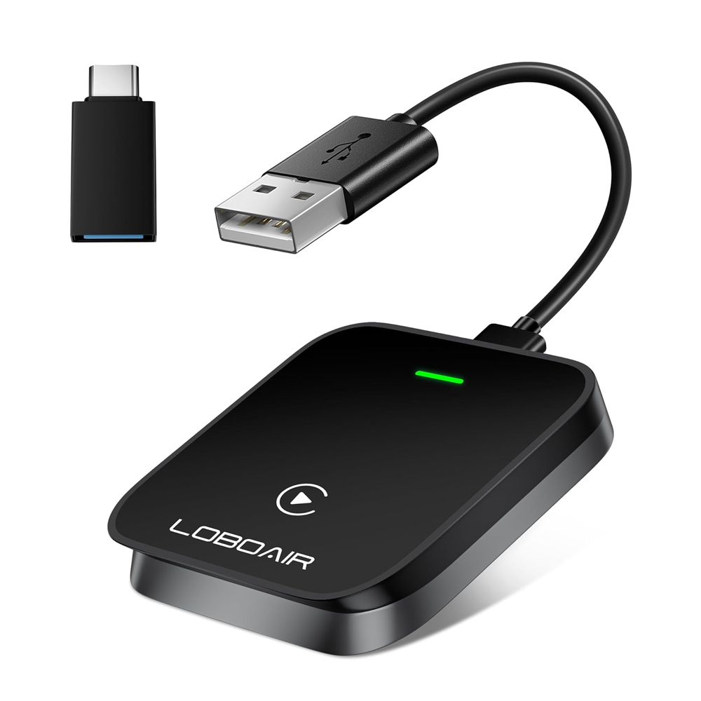 Wireless CarPlay Adapter for Factory Wired CarPlay, 2023 Automatic CarPlay Adapter Converts Wired to Wireless Fits Cars from 2015, iOS 10+, Keep Original Control. Black